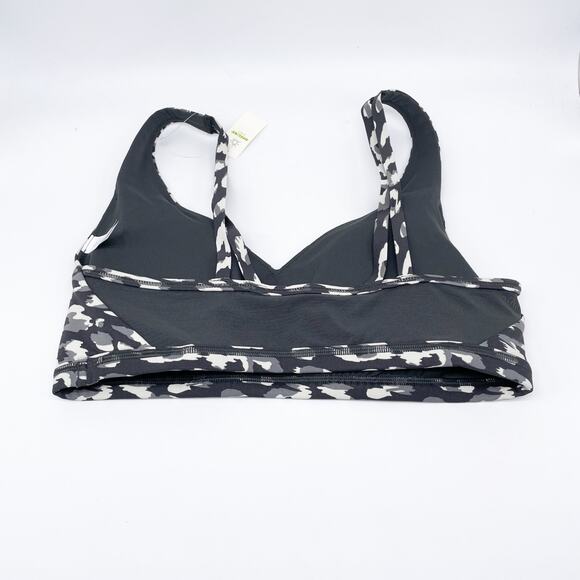 Offline by Aerie Women's Gray Black Animal Print Sports Bra Size Large - Picture 3 of 7